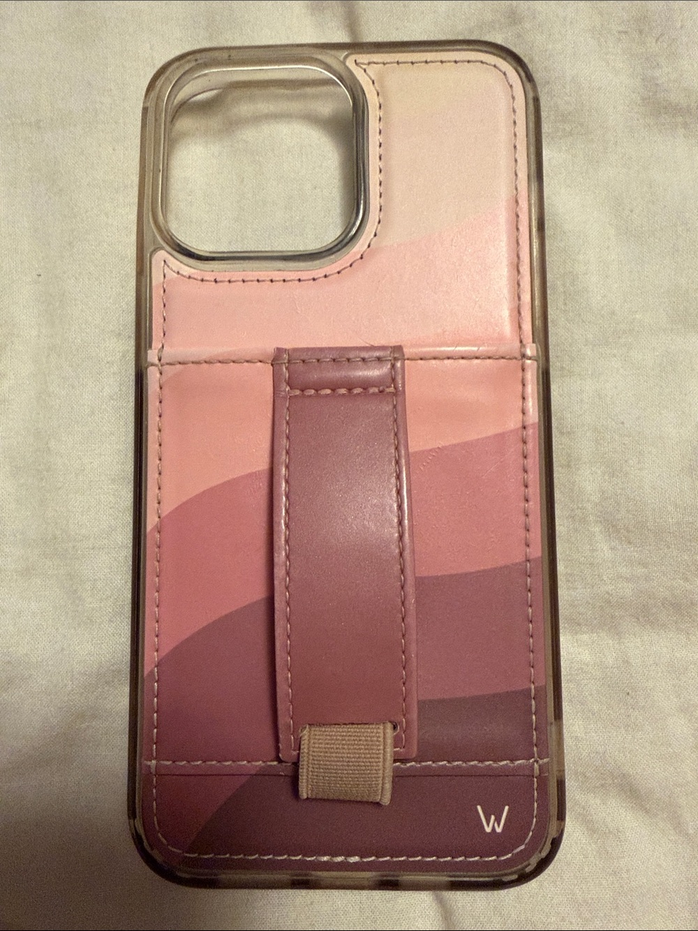 WallyPhone Pink Gradient Card Holder Phone Case Iphone 14 pro max